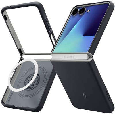 Маска за телефон Spigen Nano Pop MagFit за Galaxy Z Flip 7, со магнет, поддржува брзо безжично полнење, црна