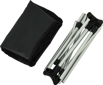 Set karrigesh kampingu VidaXL, palosëse alumini, 54x50x65 cm, të zeza