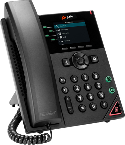 Telefoni IP HP VVX 250, 4 linja, zë HD, i zi