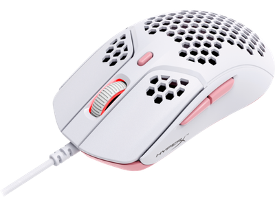 Maus gaming HyperX Pulsefire Haste, me kabllo, RGB, i bardhë me rozë