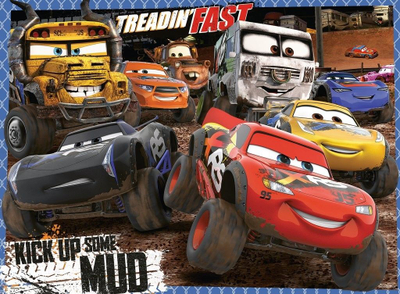 Puzzle Ravensburger Disney Cars Mudders, 100 copa XXL, për kalamaj 6+