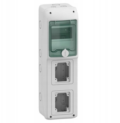 Kuti shpërndarëse Schneider Kaedra 13178, 5 module, 2 hapje, 90x100 mm, gri