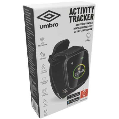 Ora inteligjente Umbro Monitoring Band, 1.3", IP67, e zezë