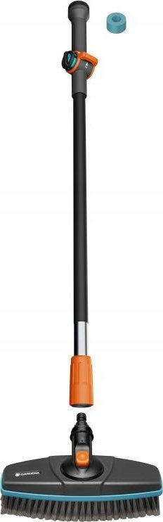 Четка за чистење со шипка Gardena Cleansystem, 90cm, приклучок за црево за вода, сива