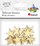 Set dekorativ Titanum Wooden Stars, 15 copë, yje druri 25mm, ngjyrë natyrale