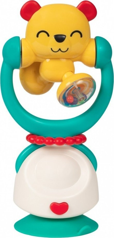 Lodër rrotulluese Hola Toys Teddy Bear, zile me vakum, për beba, shumëngjyrëshe