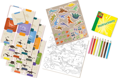 Set edukativ SES Creative I Learn Dinosaurs 14630, me dinosaurë, për kalamaj