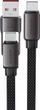 Kabllo USB Acefast C13-05, USB-C në USB-A, 0.2 m, 3A, e zezë