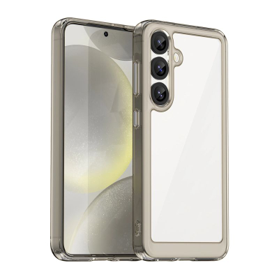 Калф телефон Hurtel Outer Space за Samsung Galaxy S25 Edge, флексибилна рамка, полупроѕирен, црн