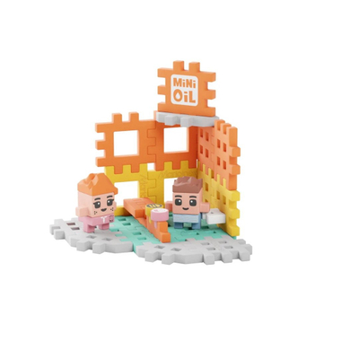 Set ndërtimi Marioinex Mini Waffle City Fuel Station, 148 pjesë, multicolor