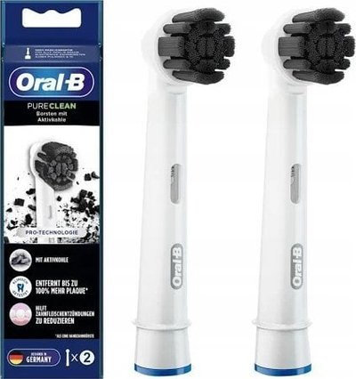 Koka rezervë për furçën elektrike të dhëmbëve Braun Oral B Pure Clean, 2 copa, qime me karbon aktiv