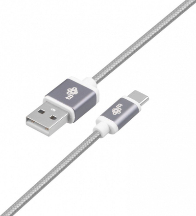 Kabllo USB në USB-C TB, 1.5 m, 3A, gri