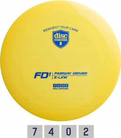 Disk fairway Discmania S-line FD1, plastikë S-line, fluturim i qëndrueshëm