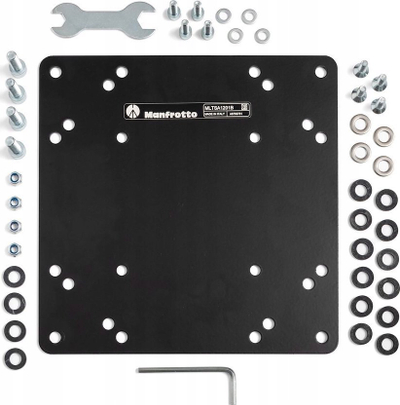 Pllakë adapteri VESA Manfrotto TetherGear, 200 x 200, çelik, e zezë