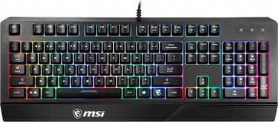 Tastierë gaming MSI Vigor GK20, me drita RGB, anti ghosting, e zezë