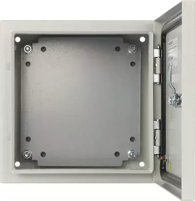 Kutia metalike Pulsar AWOH252515 me pllakë montimi, IP66, 250x250x150, e hirtë