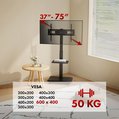 Stendë TV Ergo Office ER-304B, 37-75", deri 50 kg, e zezë