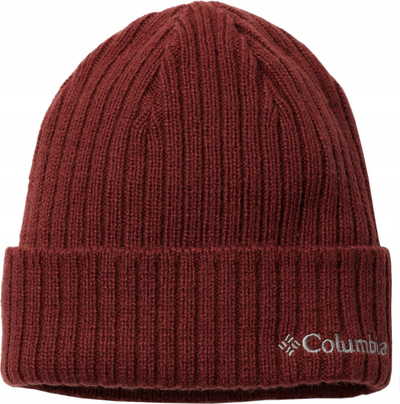Kapelë dimri Columbia Watch Cap II, leshi, ngjyrë bordo