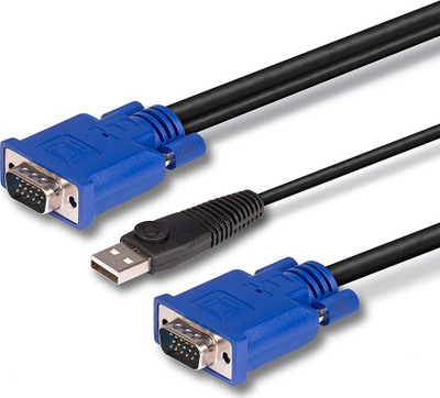 Kabllo KVM USB Lindy, 1m, VGA 1920x1200, gri