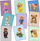 Fletore me rrjetë PP Teddies A5, 60 fletë 80g, set 9 copë, shumëngjyrëshe