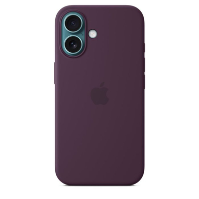 Apple iPhone 16 Silicone Case with MagSafe, Plum