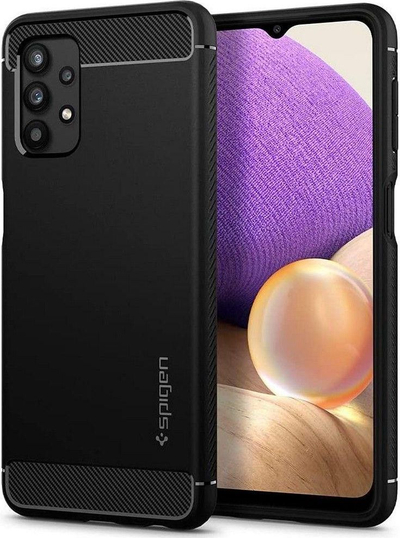 Mbulesë telefoni Spigen Rugged Armor për Samsung Galaxy A32 5G, prej TPU, e zezë