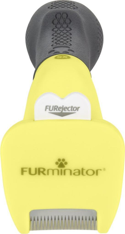 Фурминатор за кучиња FURminator Toy Dog XS, за кратка длака, за мали кучиња, жолто-црн