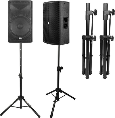 Stativ për boxa STAND4ME BOX 115, set 2 copë, lartësi 65 115 cm, i zi