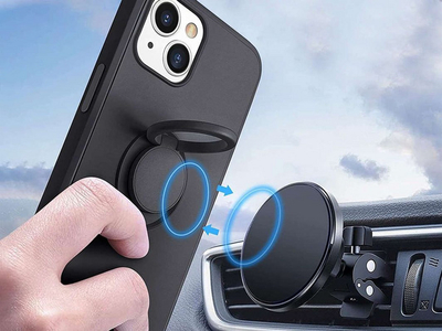 Mbrojtëse Alogy Ring Ultra Slim për Apple iPhone 13, e zezë