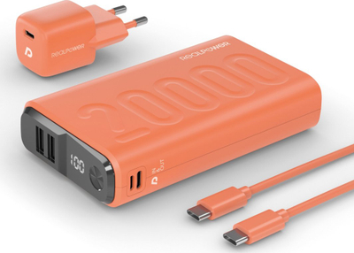 Karikues portativ RealPower PB-20000, 20000mAh, USB A dhe USB C, i zi