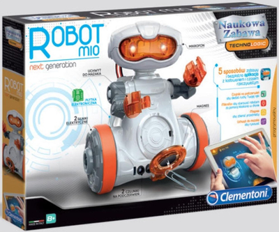 Lodër edukative Clementoni Robot Mio New Generation 50632, robot programues, me aplikacion, shumëngjyrësh