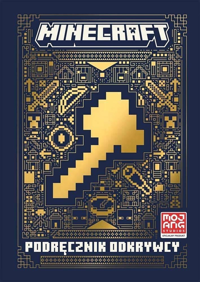 Libër Minecraft Explorer's Handbook, udhëzues eksplorimi, ngjyrë blu e artë