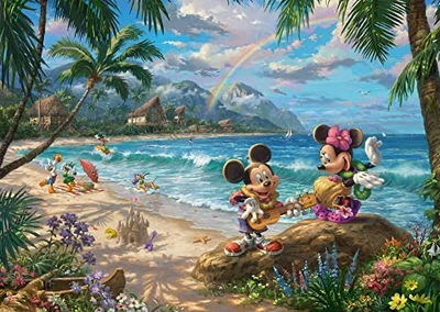 Puzzle Schmidt Spiele Thomas Kinkade Disney Mickey and Minnie in Hawaii, 1000 copa, shumëngjyrësh