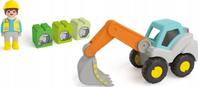 Lodër eskavator Playmobil 71684 Junior, kabinë që hapet, për kalamaj 1-4 vjeç, shumëngjyrëshe