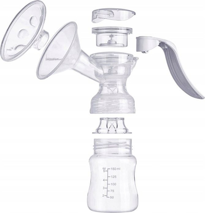 Pompë gjiri manuale Akuku Easy, ergonomike, pa BPA, transparente