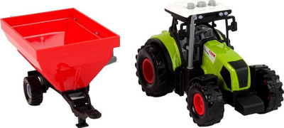 Lodër traktor me rimorkio drithërash, me tinguj dhe drita, jeshil