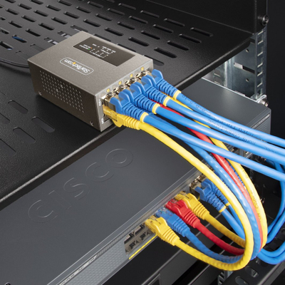 Injektor PoE StarTech Multi Gigabit, 4 porta 5GbE, 160W, gri