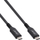 Kabllo USB4 InLine USB-C me USB-C, 40Gb/s, 2m, e zezë