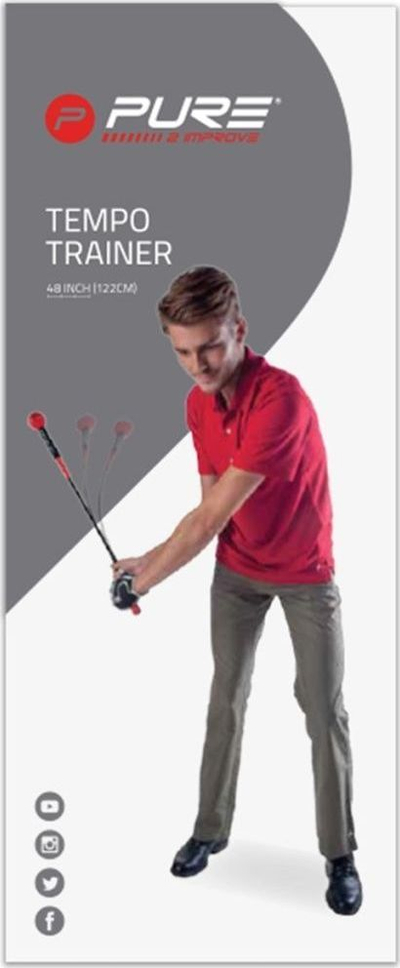 Shkop golfi Pure2Improve, 122 cm, i zi/kuq