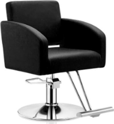 Karrige parukerie Activeshop Hair System HS40, lartësi e rregullueshme, bazë kromi, e zezë