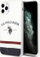Mbrojtëse U.S. Polo ASSN Tricolor Pattern Collection për iPhone 11 Pro, e bardhë