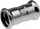 Lidhëse çeliku karboni press fit, 15mm, femër–femër, e galvanizume