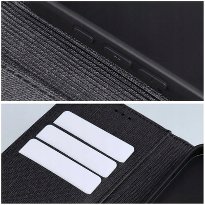 Futrollë telefoni OEM GOMMA Book për Samsung Galaxy S25 Edge, me kapak, e zezë