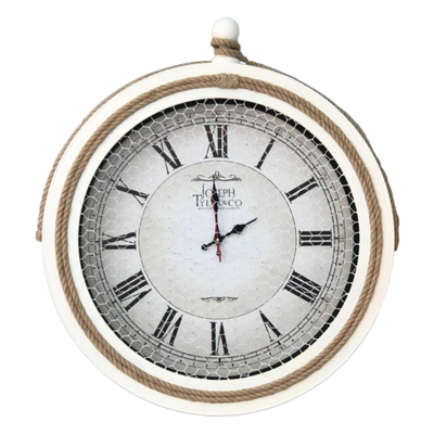 Orë muri metalike + litar Ø50 cm (HM7452.02), bardhë