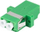 Adapter optik Lanberg SM LC APC Duplex, për fibër optike, i gjelbër