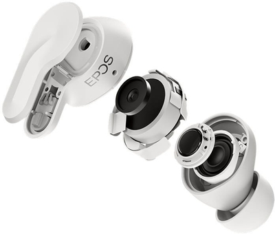 Kufje Bluetooth EPOS Adapt E1, in-ear, stereo, të bardha