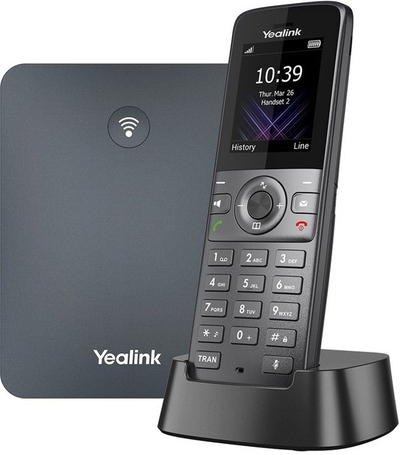 Telefon pa tela VoIP Yealink W74P, DECT, me ekran me ngjyra, i zi