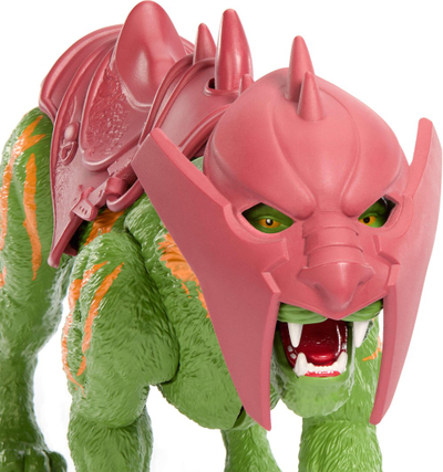 Figura Mattel Battle Cat Masters of the Universe JKJ04, me tinguj dhe nofulla lëvizëse