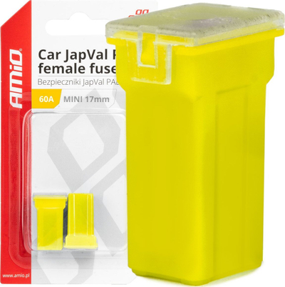 Siguresë makinash AMiO 03447, 60A, mini JapVal PAL, e verdhë