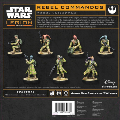 Zgjerim loje Star Wars Legion, Rebel Troopers Commandos, për 2 veta, 14+